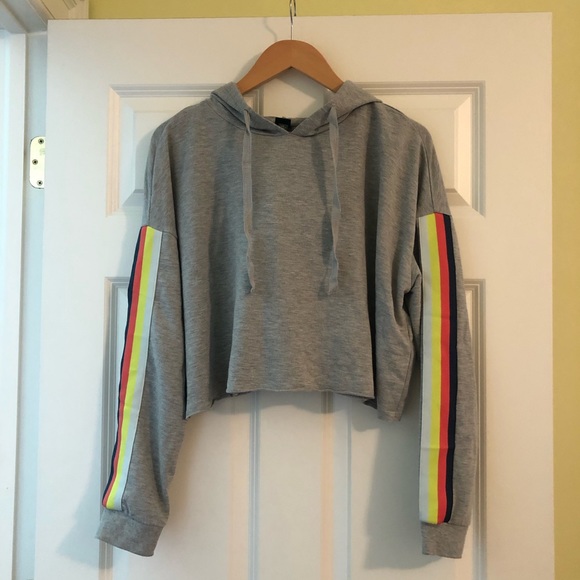 Womens Light Grey Crop (thin) sweatshirt